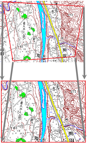 図－6　ラスタの歪み補正